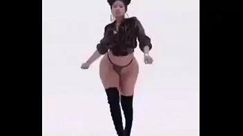 Nicki Minaj Fishnet Stockings Sideboob